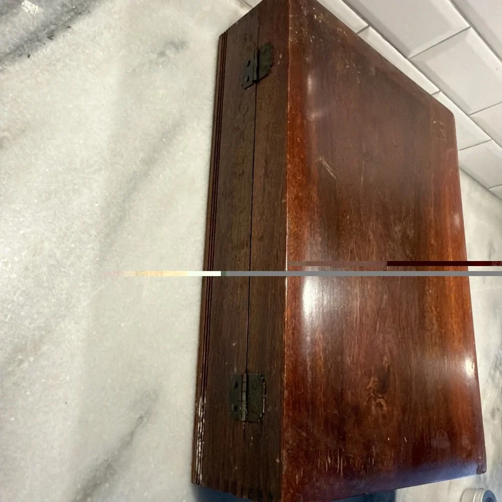 Vintage Naken's Silverware Chest Wood Wooden Tarnish Proof Flatware Box Only 006